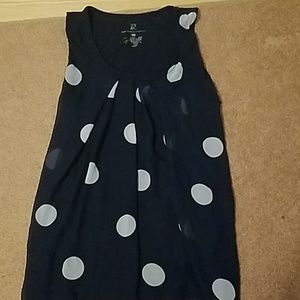 Ny&c navy shirt with polka dots